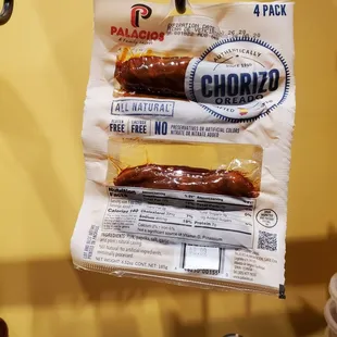 Chorizo for purchase.