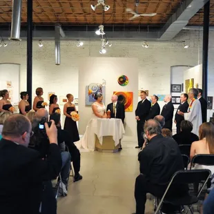 The seating for our wedding at the gallery