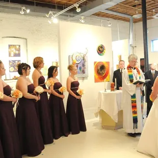 View of the gallery during our wedding