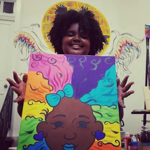 Customers cartoon character portrait for Asia's PAINTASTIC  birthday celebration!