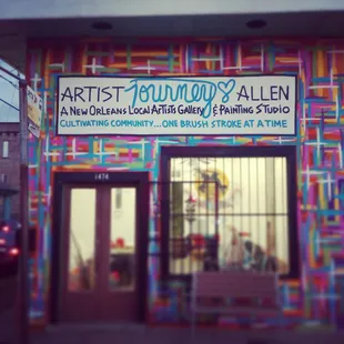 Gallery-Studio facade painted by Artist Journey Allen