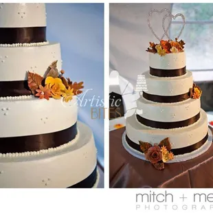 a three tiered wedding cake