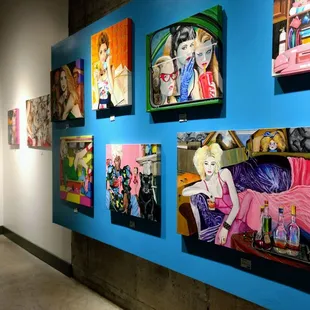 Fem-Bomb paintings by Kristin Voss