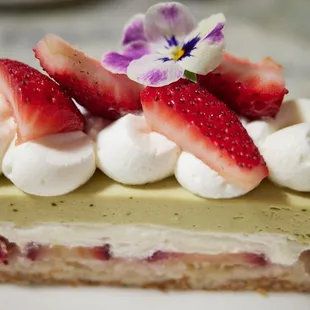 Strawberry matcha shortcake