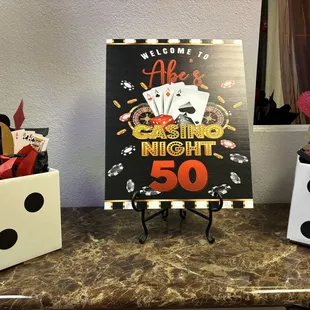 50th birthday casino theme