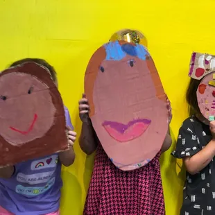 Wild + Weird masks from our Contemporary Art Camp!