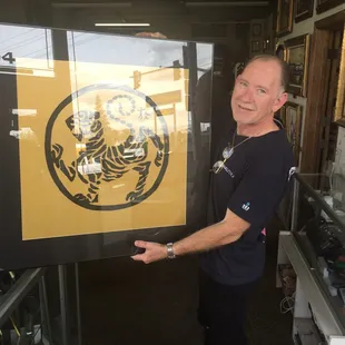 This is our karate school tiger that Daniel did always