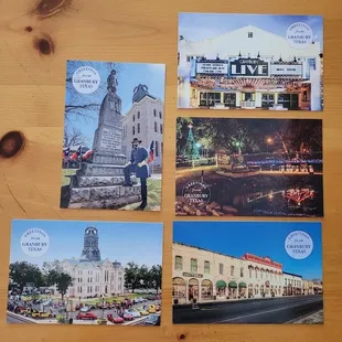 My selection of postcards. There are more to choose from.