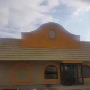 the front of the building