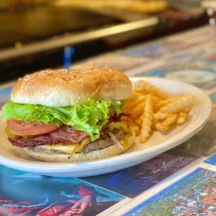 Bacon Cheeseburger with French Fries (01/2024)