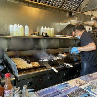 The chef hard at work