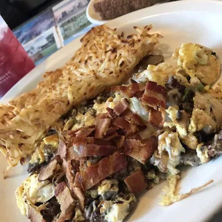 Beef Patty Scrambled Eggs