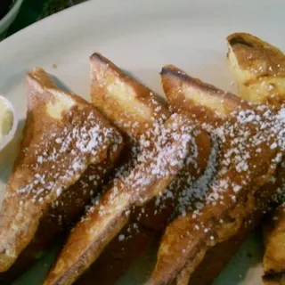Cinnamon French Toast, 2 Eggs And 2 Strips Bacon Or Sausages