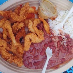 Fried catfish with red beans and rice-2015 best savory dish winner!