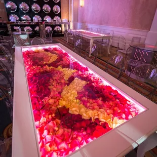 One of the tables decorated for the party Dec 2014