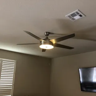 Possini fan installed by Arts Electric.