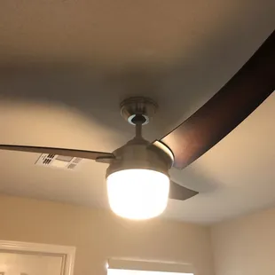 Hunter fan installed by Arts Electric.