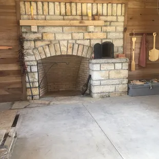 Inside the new building put up by the historical society for demonstrations and interpretive learning.