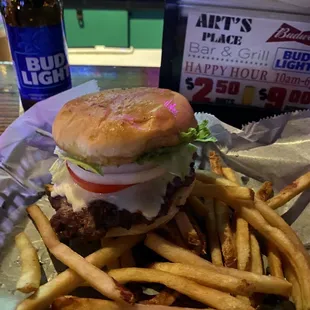Cheeseburger basket!