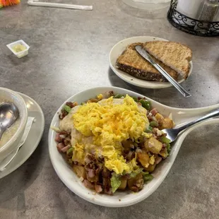 Navy Seals Skillet with Wheat toast
