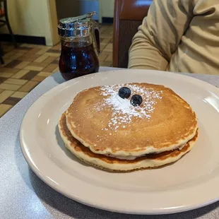 Side of blueberry pancakes