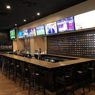 Interior of the bar. 9 TVs for your favorite sports