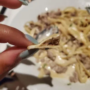 You can see the uncooked pasta