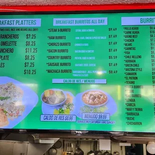 Breakfast served all day - menu Nov 2023