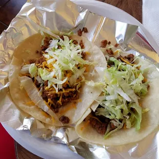 Ground beef tacos