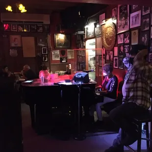 live piano performance, but I was in another room so I only saw it while I was waiting to use the bathroom.