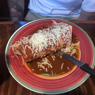 Enchilada Burrito with steak