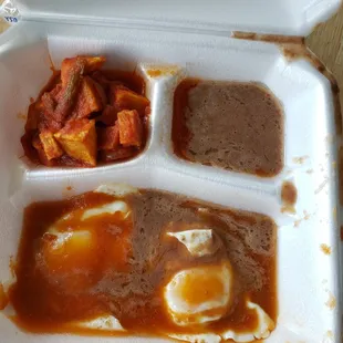 Huevos Rancheros with Spicy Potatoes ($6.50)