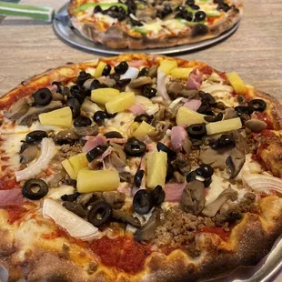 two different pizzas