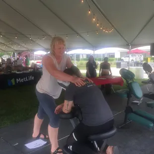 Chair massage available and can be brought to your event.