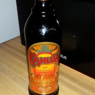 Pumpkin flavored kahlua Nice and sweet .