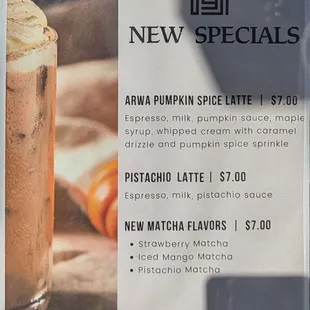 New specials Nov 24