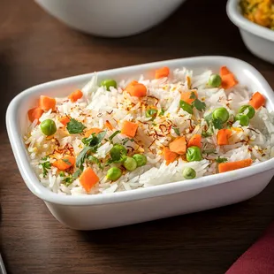 a bowl of rice and vegetables