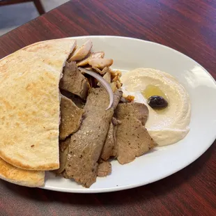 a plate of food on a table