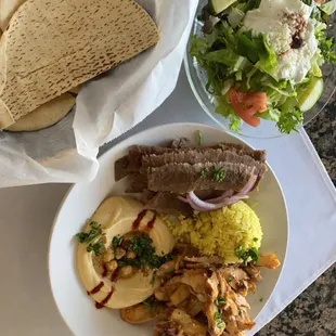 Sampler plate w salad