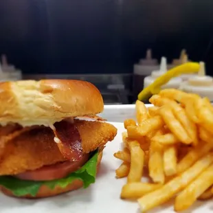 CBLT. Chicken, Bacon, Lettuce, Tomato,  Classic Mayo.