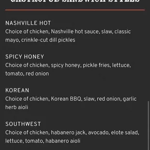 Menu 2/2 (from website because no physical menu)