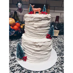 Christmas baby shower cake.