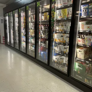 a row of refrigerators