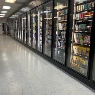 a row of refrigerators