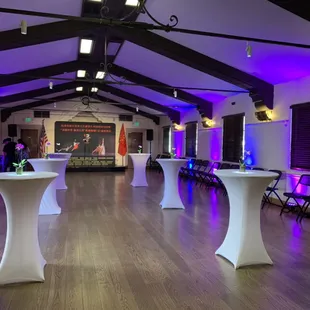 Reception area ready for guests