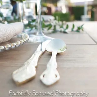 Elegant woodlands guest table setting