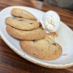 Chocolate chip cookies AND ice cream.
