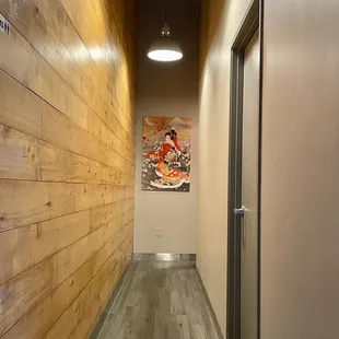 Hallway to the restroom