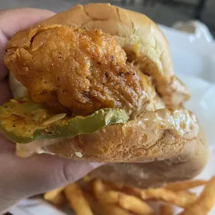 Hot chicken sandwich