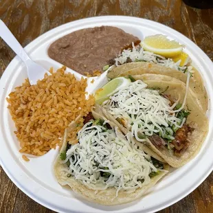 Tacos are really good here. Had chorizo, Asada, and carnitas.